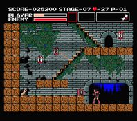 une photo d'Ã©cran de Vampire Killer sur MSX